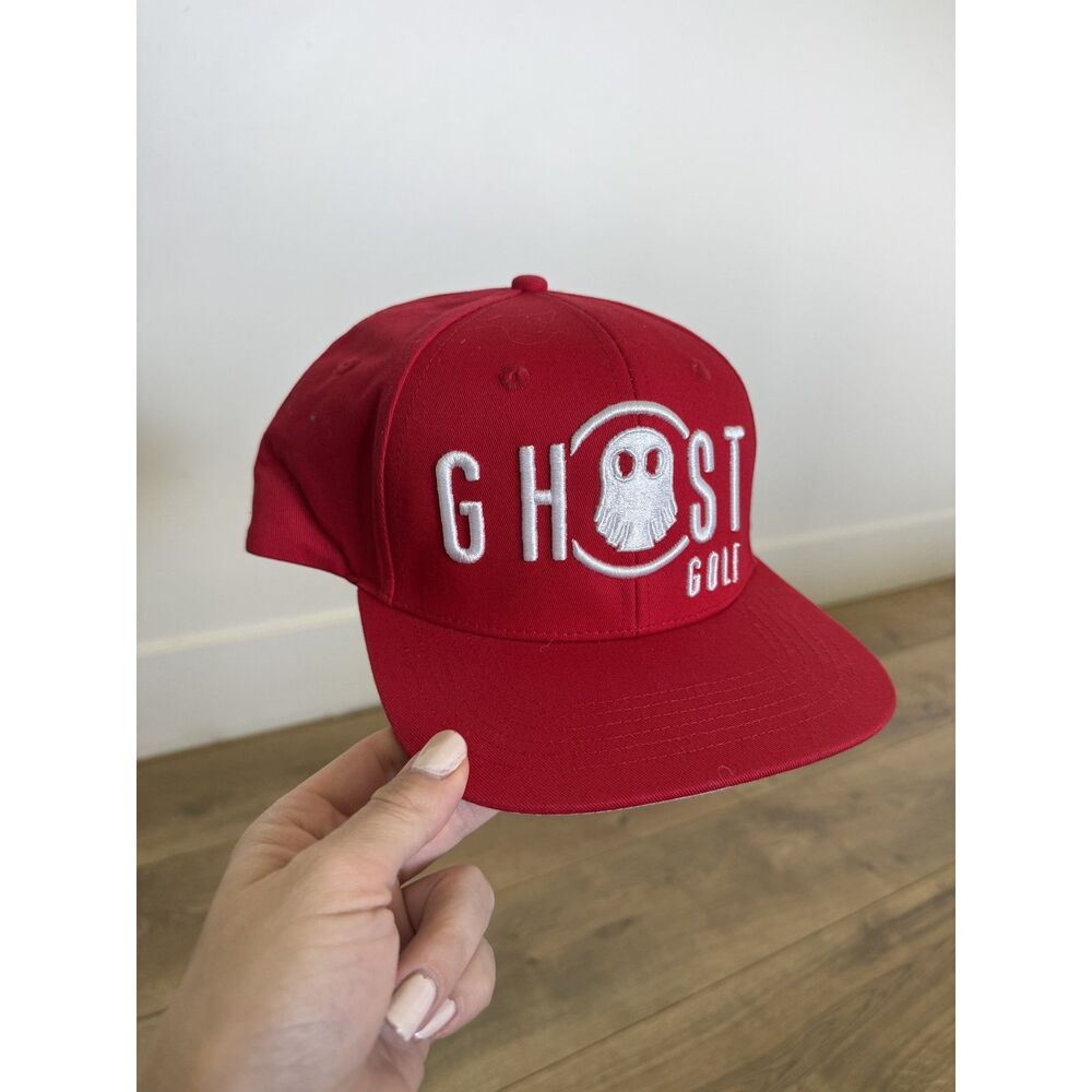 GHOST GOLF NEW Perfect Aim red white embroidered snapback hat cap baseball